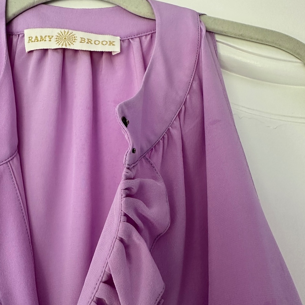 Lavender Ramy Brooke Ruffle Blouse - Picture 3 of 5